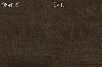 平和屋着物＃男性　長羽織　紬地　格子柄　正絹　逸品　未使用　CABD7741in
