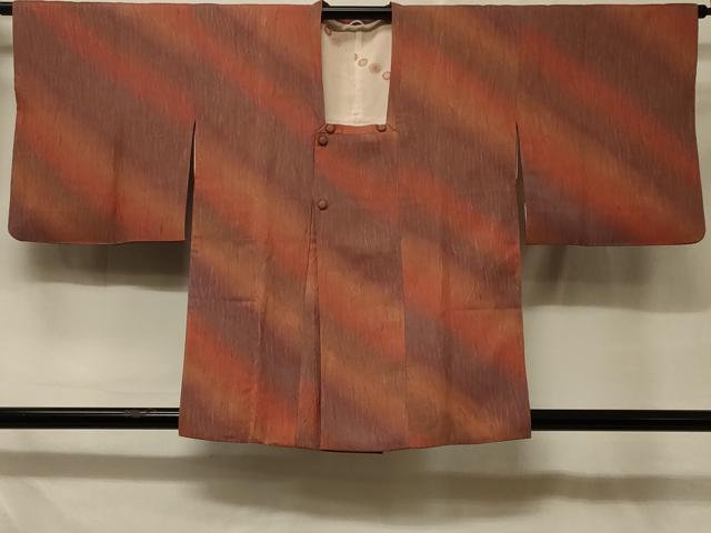 平和屋着物＃道行コート　斜線霞文　暈し染め　正絹　逸品　CABD7749in
