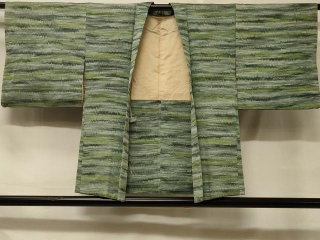 平和屋着物＃羽織　横段霞文　正絹　逸品　CABD7758in