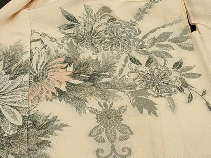 平和屋着物＃羽織 寿光織 飾花文 金銀糸 正絹 逸品 CABD7767in