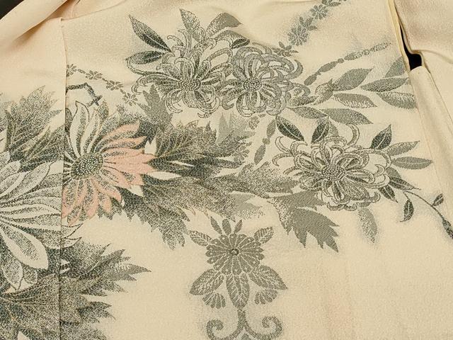 平和屋着物＃羽織 寿光織 飾花文 金銀糸 正絹 逸品 CABD7767in