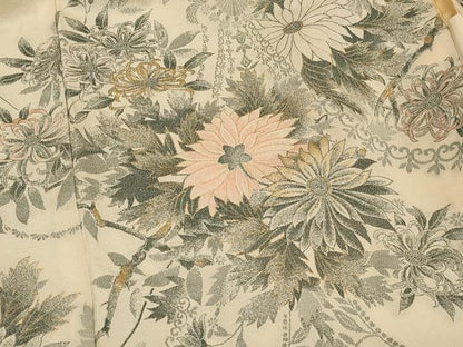 平和屋着物＃羽織 寿光織 飾花文 金銀糸 正絹 逸品 CABD7767in