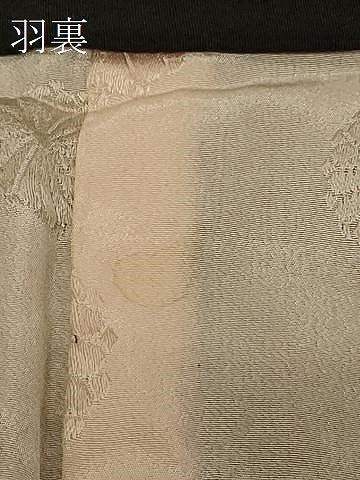 平和屋着物＃羽織 寿光織 雲取り風景花文 黒地 金銀糸 正絹 逸品 CABD7771