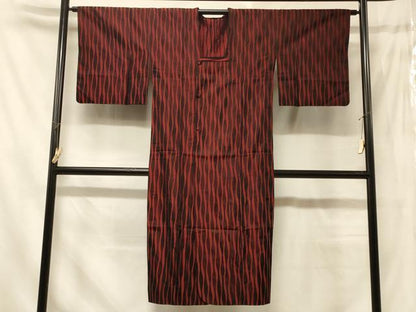 平和屋着物＃道行コート 雨コート 単衣 立涌文 ロング丈 正絹 逸品 CABD7783in