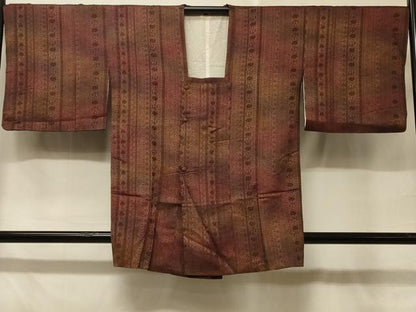 平和屋着物＃道行コート 花唐草間道地紋 暈し染め 正絹 逸品 CABD7784in