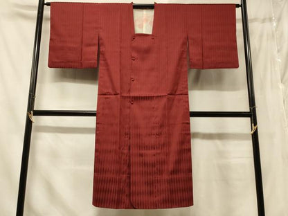 平和屋着物＃道行コート 雨コート 単衣 立涌文 ロング丈 正絹 逸品 CABD7790in