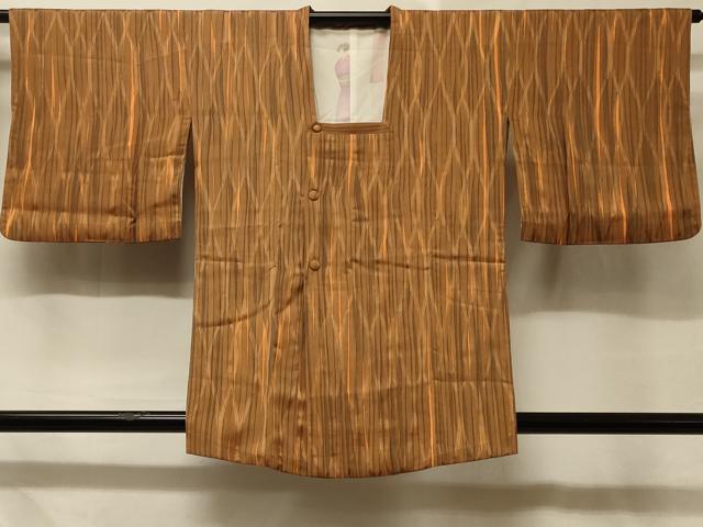 平和屋着物＃道行コート 幾何学文様 正絹 逸品 CABD7796in