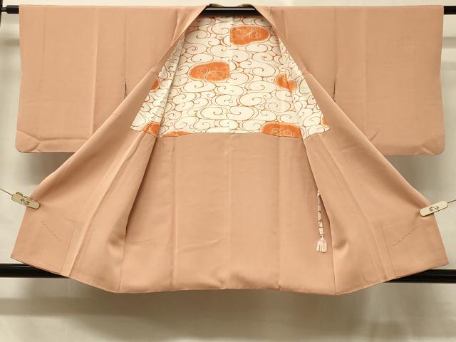 平和屋着物＃道行コート　刺繍　雪輪草葉文　正絹　逸品　CABD7811in