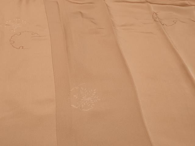 平和屋着物＃道行コート　刺繍　雪輪草葉文　正絹　逸品　CABD7811in