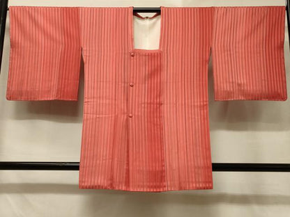 平和屋着物＃染色家 岩浅公展　道行コート　縞　暈し染め　正絹　逸品　未使用　CABD7818in