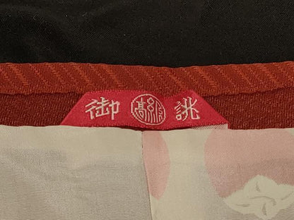 平和屋着物＃道行コート 花菱間道 正絹 逸品 未使用 CABD7823in