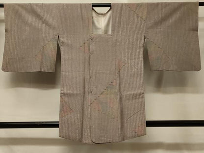 平和屋着物＃道行コート　木目絞り　暈し染め　正絹　逸品　CABD7829in
