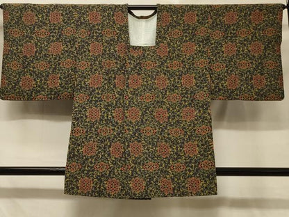 平和屋着物＃道行コート　正倉院花唐草文　正絹　逸品　CABD7831in