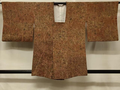 平和屋着物＃道行コート 霞草花文 正絹 逸品 CABD7835in