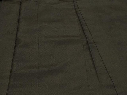 平和屋着物＃男性 長羽織 黒地 正絹 逸品 CABD7840in
