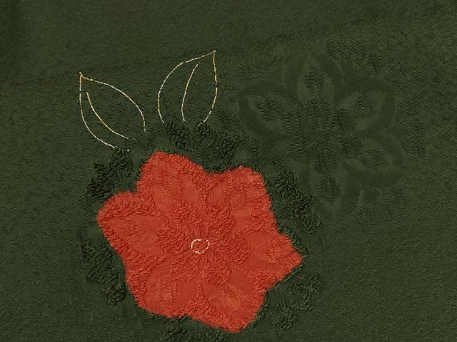 平和屋着物＃道行コート　絞り　草花文　金彩　正絹　逸品　CABD7845in