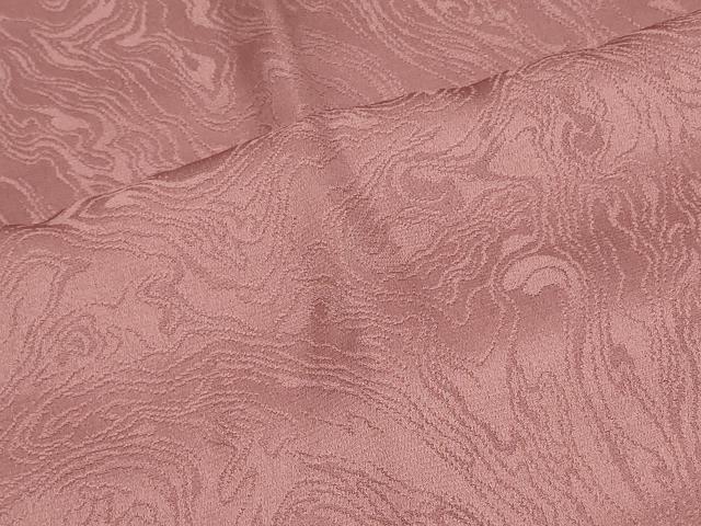 平和屋着物＃道行コート　墨流し地紋　退紅色　正絹　逸品　CABD7861in