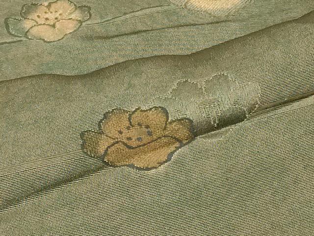 平和屋着物＃道行コート　地紋起こし　舞花文　正絹　逸品　CABD7881in