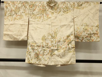 平和屋着物＃羽織　寿光織　更紗花文　金糸　正絹　逸品　CABD7885in
