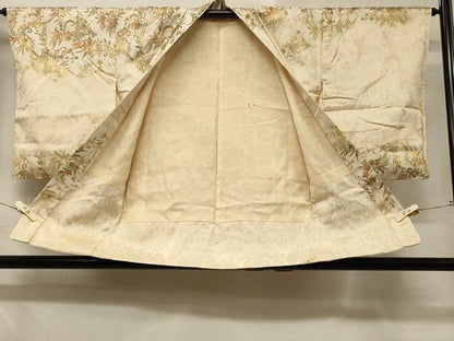 平和屋着物＃羽織　寿光織　更紗花文　金糸　正絹　逸品　CABD7885in