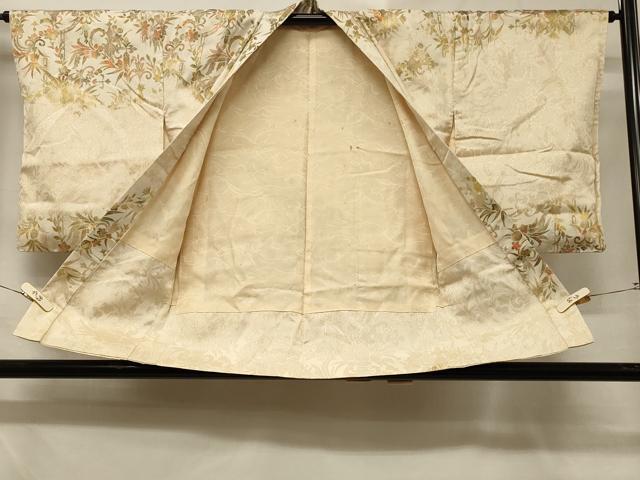 平和屋着物＃羽織　寿光織　更紗花文　金糸　正絹　逸品　CABD7885in