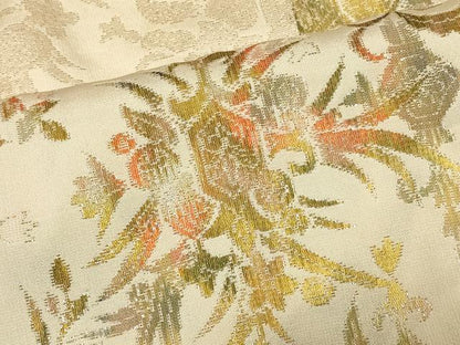 平和屋着物＃羽織　寿光織　更紗花文　金糸　正絹　逸品　CABD7885in