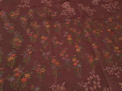 平和屋着物＃道行コート　刺繍　草花文　高島屋扱い　正絹　逸品　CABD7886in
