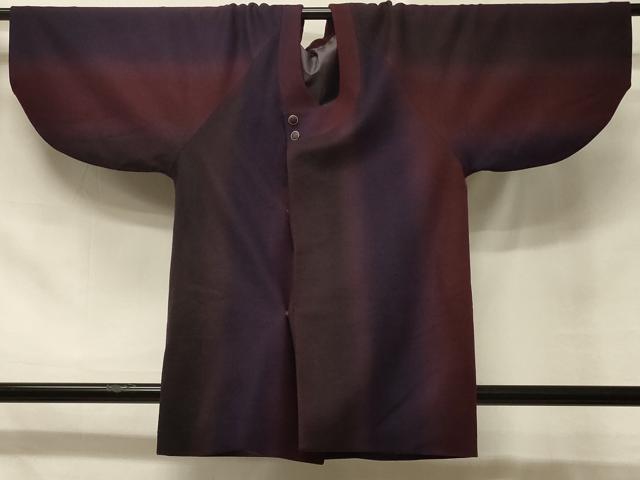 平和屋着物＃和装コート 霞間道 暈し染め 毛 CABD7890in