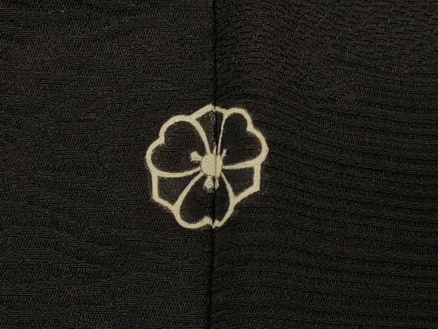 平和屋着物＃羽織 寿光織 雲取り文 黒地 金銀糸 正絹 逸品 CABD7891in