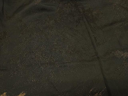 平和屋着物＃羽織 寿光織 遠山文 黒地 金糸 正絹 逸品 CABD7906in