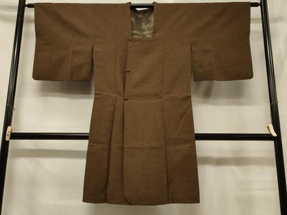 平和屋着物＃道行コート　霞文　ロング丈　正絹　逸品　CABD7930in