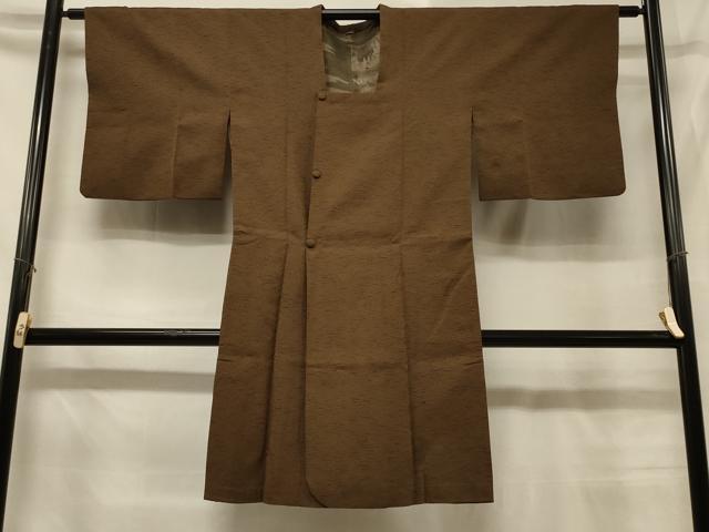平和屋着物＃道行コート　霞文　ロング丈　正絹　逸品　CABD7930in