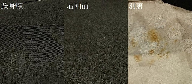 平和屋着物＃羽織　寿光織　渡り橋草花文　黒地　金銀糸　正絹　逸品　CABD7937in