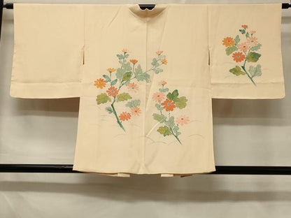 平和屋着物＃羽織　手描き　枝花文　正絹　逸品　未使用　CABD7941in
