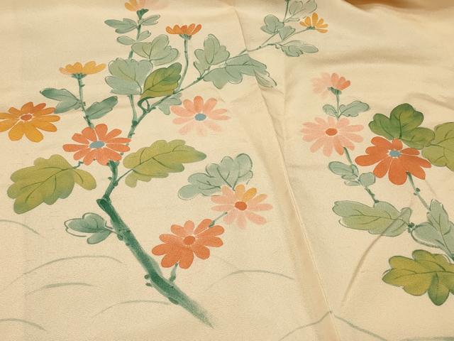 平和屋着物＃羽織　手描き　枝花文　正絹　逸品　未使用　CABD7941in