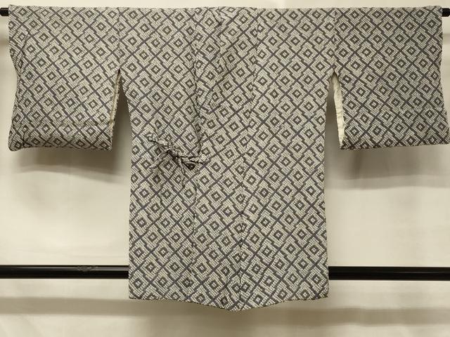 平和屋着物＃道中着　総絞り　松皮菱文　やまと誂製　正絹　逸品　CABD7942in