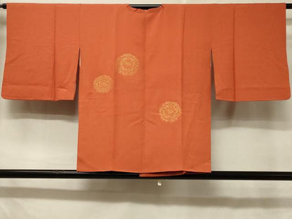 平和屋着物＃道行コート　寿光織　鳳凰正倉院花文　金糸　正絹　逸品　CABD7949in