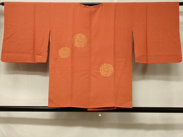 平和屋着物＃道行コート　寿光織　鳳凰正倉院花文　金糸　正絹　逸品　CABD7949in