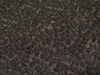 平和屋着物＃羽織　枝葉文　黒地　正絹　逸品　CABD7952in