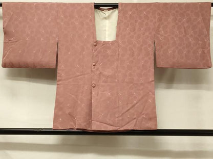 平和屋着物＃道行コート　枝葉文　正絹　逸品　CABD7964in