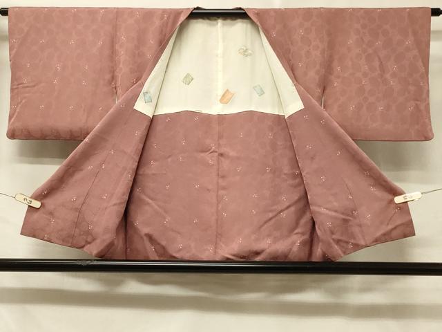 平和屋着物＃道行コート　枝葉文　正絹　逸品　CABD7964in