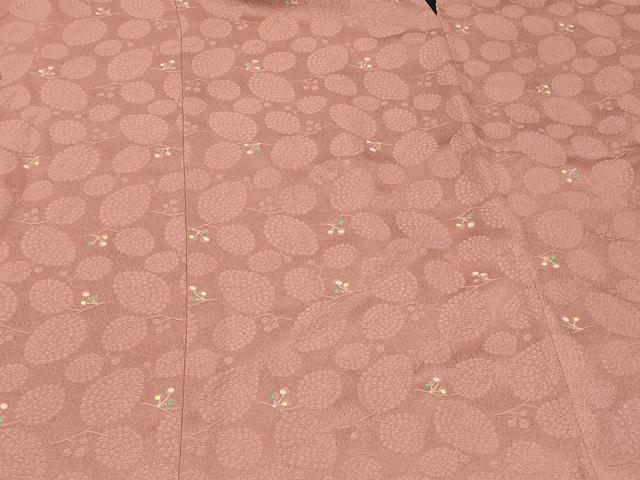 平和屋着物＃道行コート　枝葉文　正絹　逸品　CABD7964in