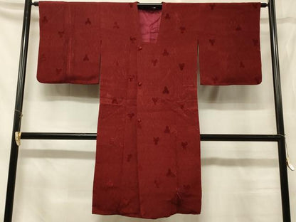 平和屋着物＃道行コート　輪奈ビロード　吉祥毘沙門亀甲文　ロング丈　正絹　逸品　CABD7970in