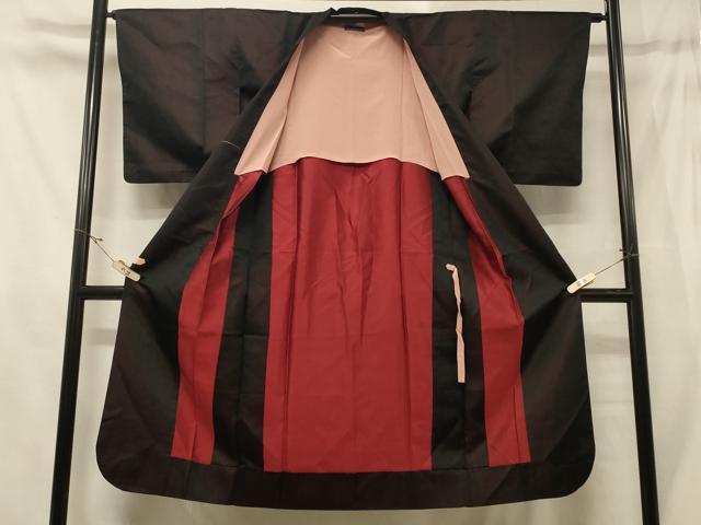平和屋着物＃道行コート　霞文　ロング丈　正絹　逸品　CABD7971in