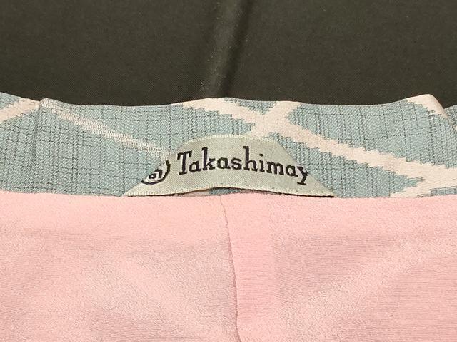 平和屋着物＃道行コート　単衣　幾何学文様　高島屋扱い　ロング丈　正絹　逸品　CABD7977in