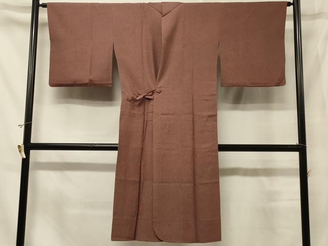 平和屋着物＃道中着　単衣　文字文　反端付き　ロング丈　正絹　逸品　CABD7989in