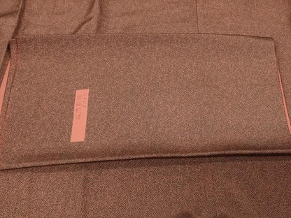 平和屋着物＃道中着　単衣　文字文　反端付き　ロング丈　正絹　逸品　CABD7989in