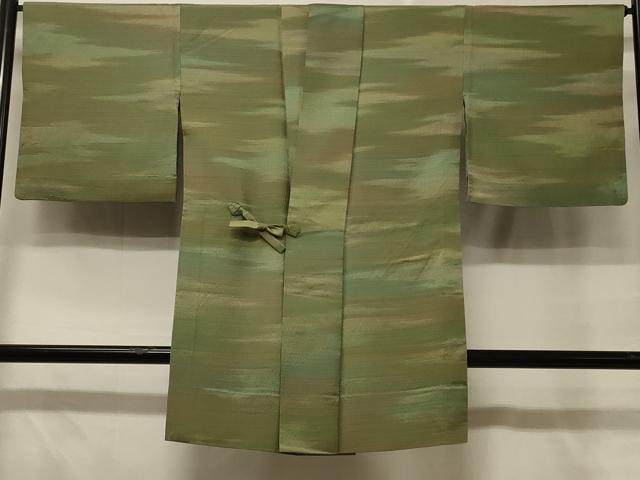 平和屋着物＃道中着　単衣　霞文　暈し染め　ロング丈　正絹　逸品　CABD7992in