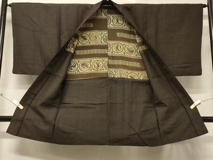 平和屋着物＃男性　羽織　紬地　100亀甲　総詰め　正絹　逸品　CABD7995in