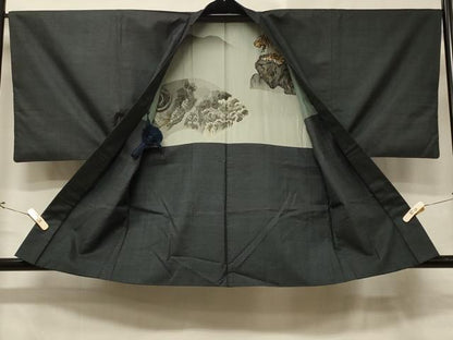 平和屋着物＃男性　本場大島紬　羽織　100亀甲　総詰め　正絹　逸品　CABD7996in
